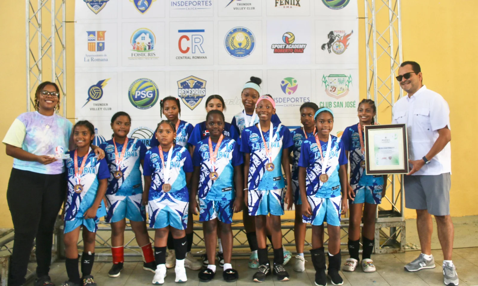 Fotos de campeones del podio